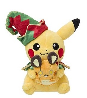 Pikachu and Dedenne Plush - Pokemon Christmas