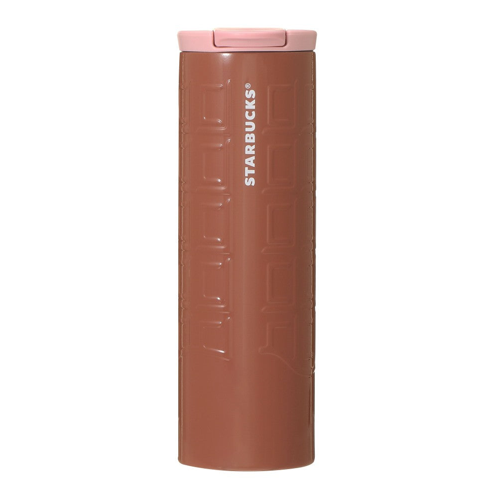 Stainless Steel Cylinder Tumbler Chocolate Bar - Valentine's Collection 2024 - Starbucks Japan