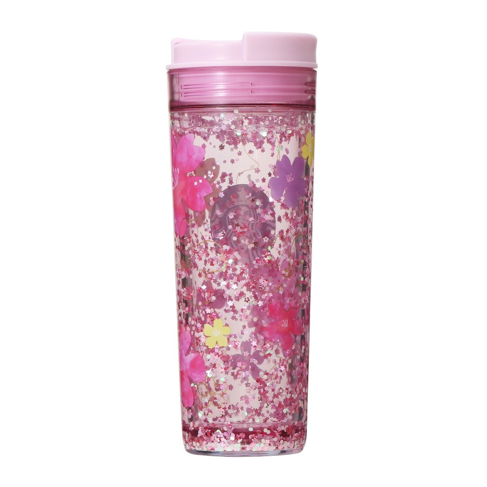 Water Tumbler Pink Glitter 473ml - SAKURA 2024 - Starbucks Japan