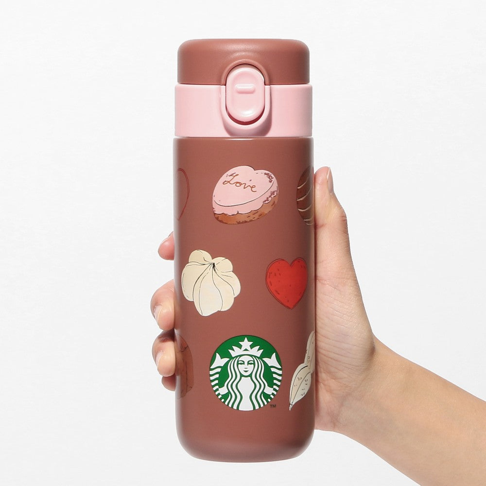 Stainless Steel Bottle Chocolate - Valentine's Collection 2024 - Starbucks Japan