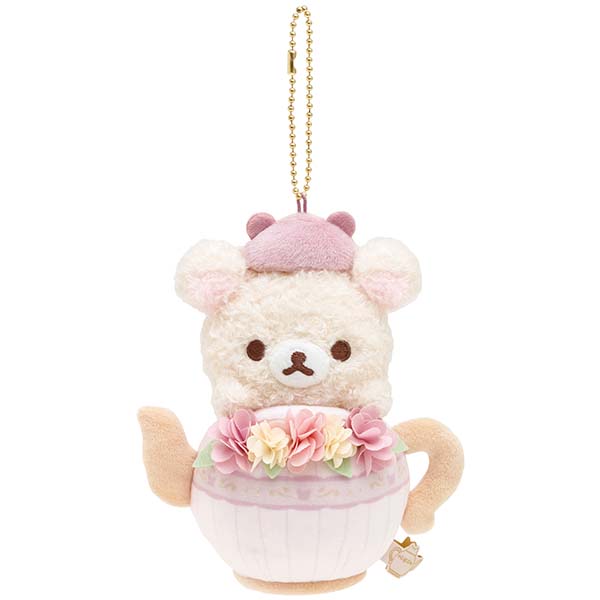 Korilakkuma Keychain Mascot Plush - Flower Tea Time Series - San-X