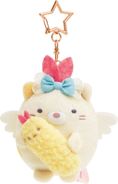 Neko w/ Ebifurai Plush Keychain - Tenshi na Ebiten Idol Tenshi na Burasage - Sumikko Gurashi