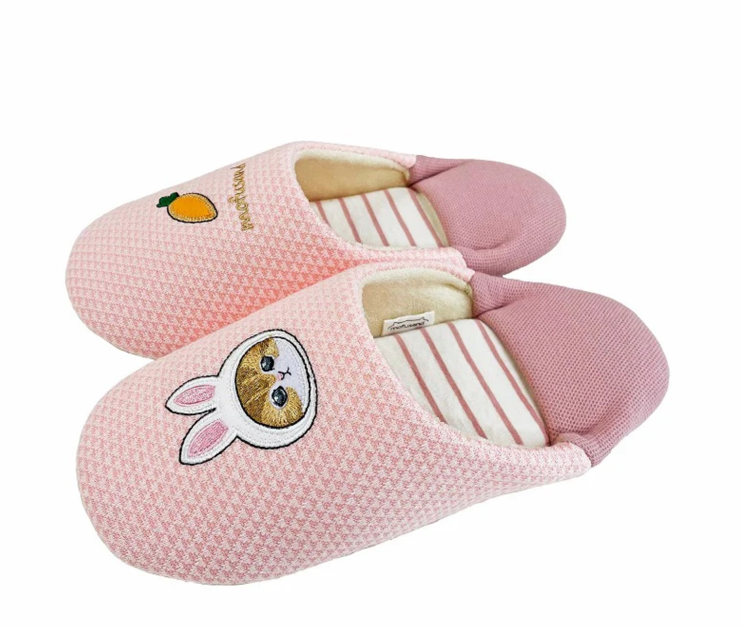 Bunny and Carrot - Pink Pastel Babouche Slippers - Mofusand