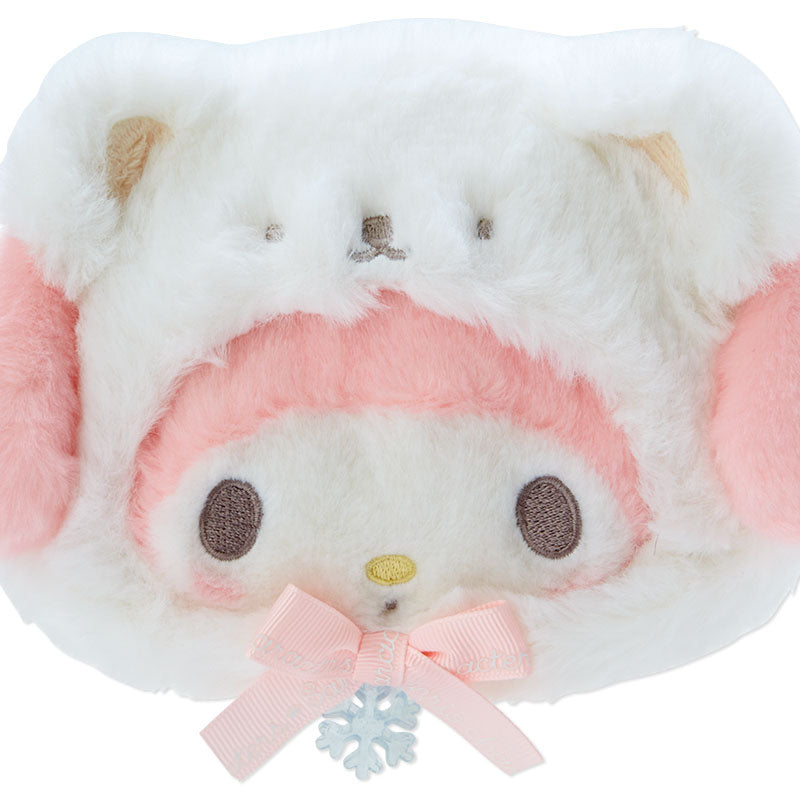 My Melody Fluffy Pouch - Snow Bear Christmas Design - Sanrio