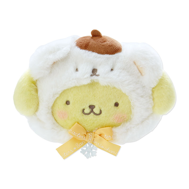 Pompompurin Fluffy Pouch - Snow Bear Christmas Design - Sanrio